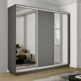 Шкаф-купе Экспресс 3-х дверный, Зеркало/ДСП/Зеркало, 180х45х240