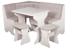 Кухонные уголки, Кухонный уголок Стиль 1Л (со столом СТ3) Дуб млечный / велюр