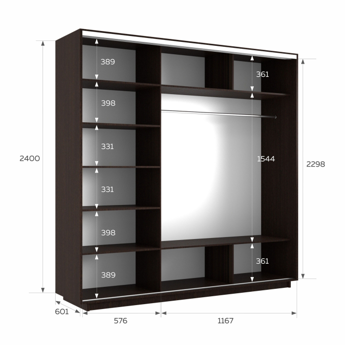 Шкафы-купе 3-х дверные, Шкаф-купе Экспресс 3-х дверный Фотопечать Шелк Стекла 180х60х240