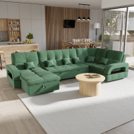 Диваны угловые в гостиную, П-образный диван Майами-4 ППУ, велюр