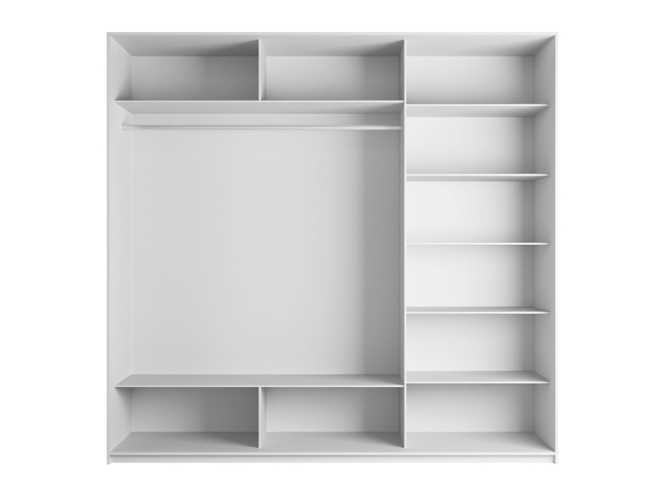 Шкафы-купе 3-х дверные, Шкаф-купе Прайм 3-х дверный ДСП/Стекло черное/Доводчики 180х57х230