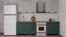 Кухонные гарнитуры, ГК Аленушка 2 м Магнолия (без столешницы)