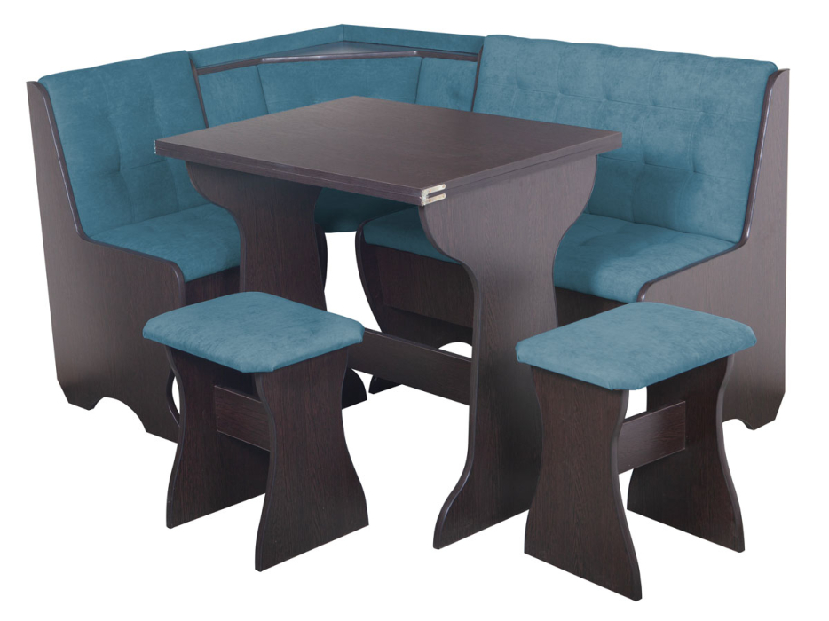 Кухонные уголки, Кухонный уголок Стиль 1Л (со столом СТ3) Дуб венге / велюр