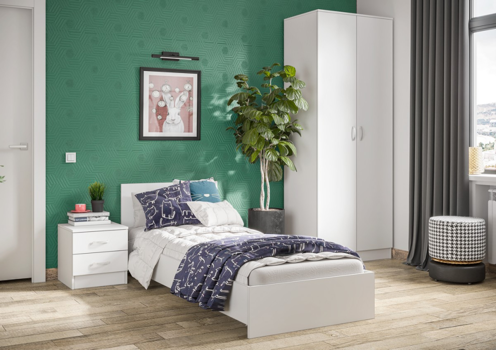 Кровати одноярусные, Кровать с основанием ДСП Ронда КР-080 80х200	