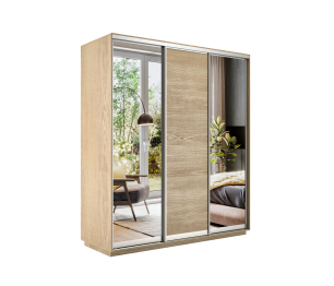 Шкаф-купе Экспресс Медиум (2 зеркала) трио 2400 x 1800 x 600