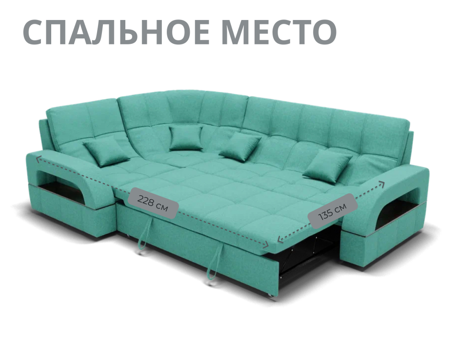 Диваны угловые в гостиную, Модульный диван Майами-3,микровелюр,антивандальная и водостойкая ткань,венеция