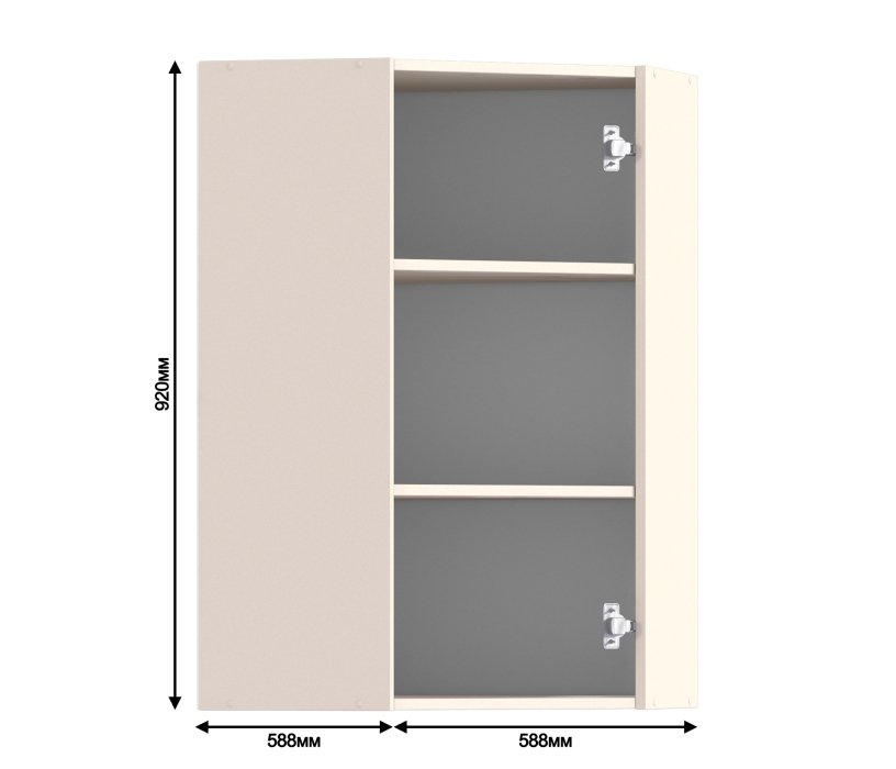 , Регина РПУ/1-160 Полка угловая Песочный