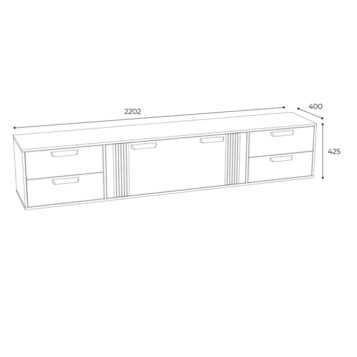 ТВ-тумбы, Тумба ТВ подвесная Парус-12