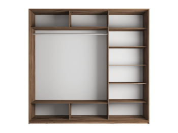 Шкаф Прайм трио Стекло белое 2300 х 1800 х 570