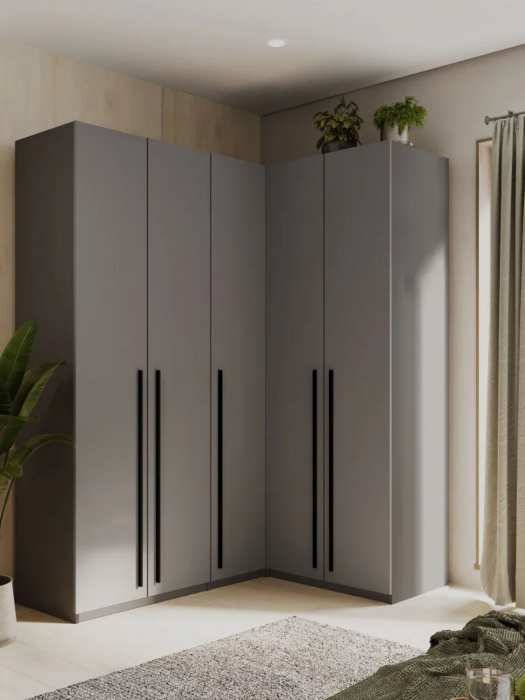 Шкафы, Угловой шкаф для одежды распашной с ящиками, София, 2200х1700х1300мм