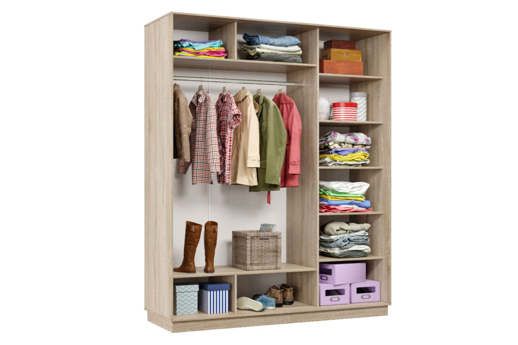 Шкафы-купе 3-х дверные, Шкаф-купе Премьер Лайт 22 (08;11;08) трехдверный