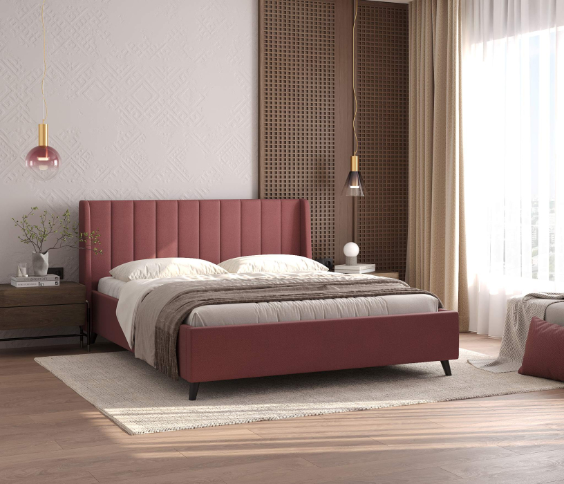 Мягкая кровать, Кровать Милла 180, велюр