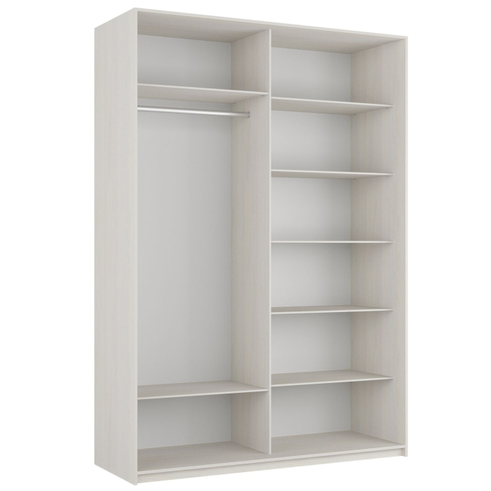 Шкафы-купе 2-х дверные, Шкаф-купе Прайм 2-х дверный ДСП/Стекло фисташка/Доводчики 140х57х230