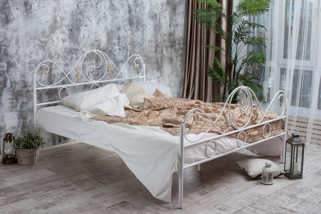Кованые кровати, Кованая кровать Венеция 1.8 с двумя спинками
