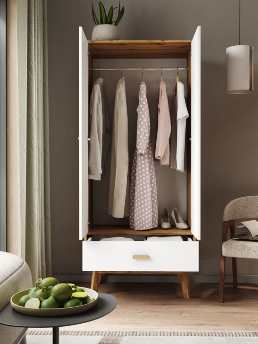 Шкафы двухстворчатые, Шкаф для одежды Радиорама 2113 185х80х50 см