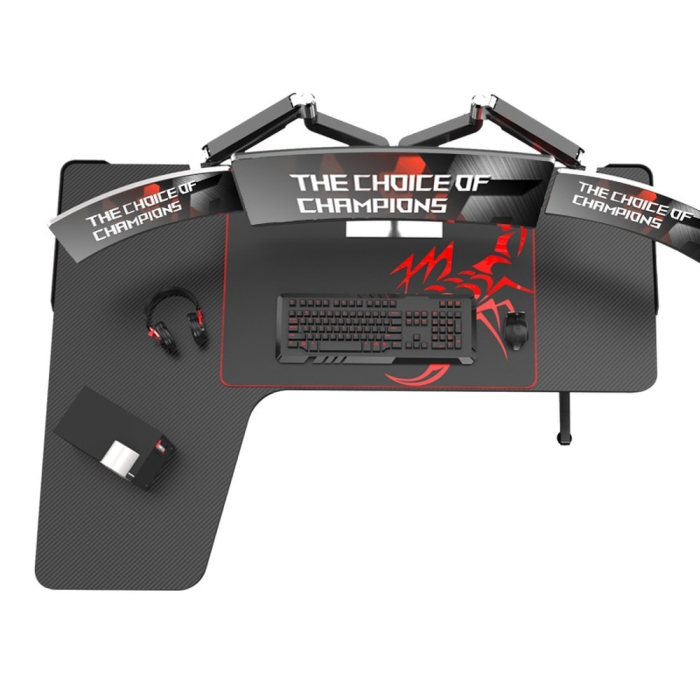 Кабинет, Стол для компьютера (для геймеров) Eureka L60, чёрный