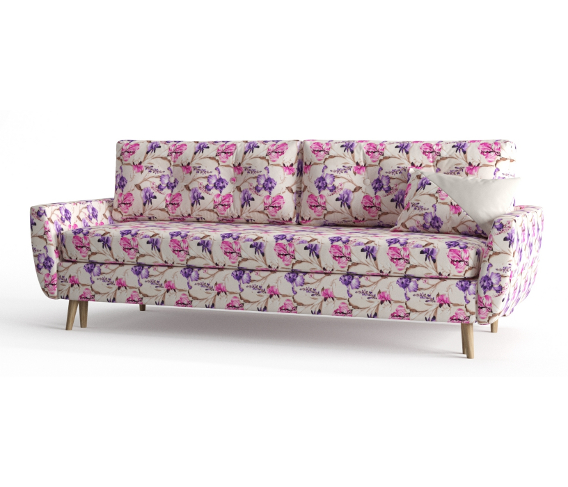 Диваны с ящиком для белья, Диван-кровать Норфолк, независимый пружинный блок, велюр