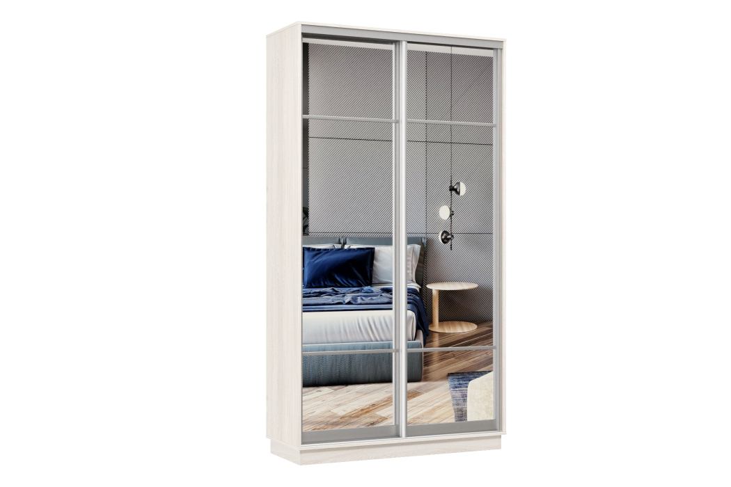 Шкафы-купе 2-х дверные, Шкаф-купе Премьер Лайт МИНИ 04 (11;11) двухдверный