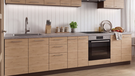 Кухонный гарнитур Виктория Махагон/ Дуб дикий, 3.0м