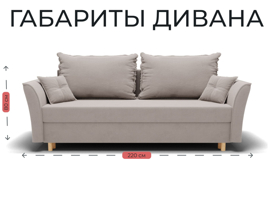 Диваны еврокнижки, Прямой диван Наоми,еврокнижка,велюр