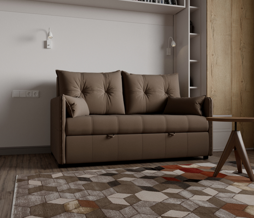 Диваны выкатные, Прямой диван Палермо,выкатной,велюр