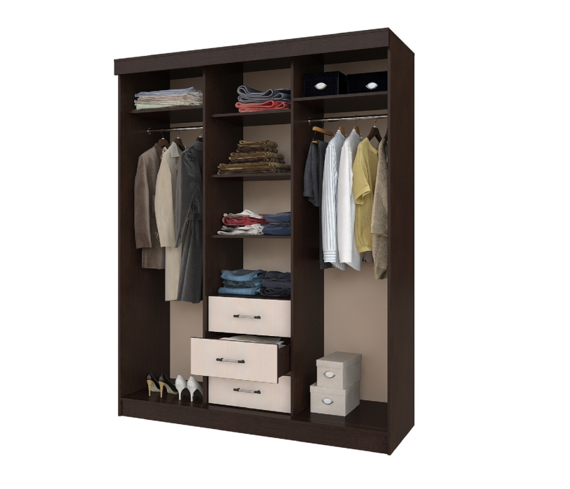 Шкафы-купе, Шкаф-купе комбинированный Маэстро Венге