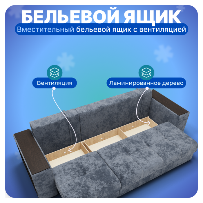 Диваны угловые, Угловой диван Барон-2, НПБ, Симпл