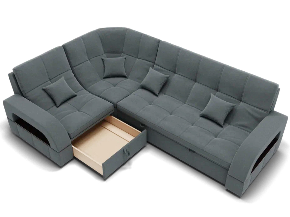 Диваны угловые в гостиную, Модульный диван Майами-3,микровелюр,антивандальная ткань,венеция