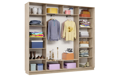 Шкаф-купе Премьер 57 (11ЗГ;11ЗГ;11ЗГ) фасады зеркало графит/трёхдверный/Профиль чёрный муар