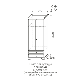 Шкаф для одежды Венеция 17