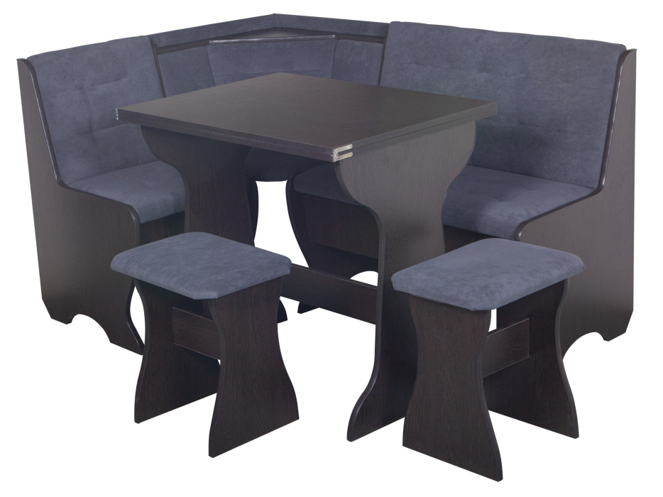 Кухонные уголки, Кухонный уголок Стиль 1Л (со столом СТ3) Дуб венге / велюр