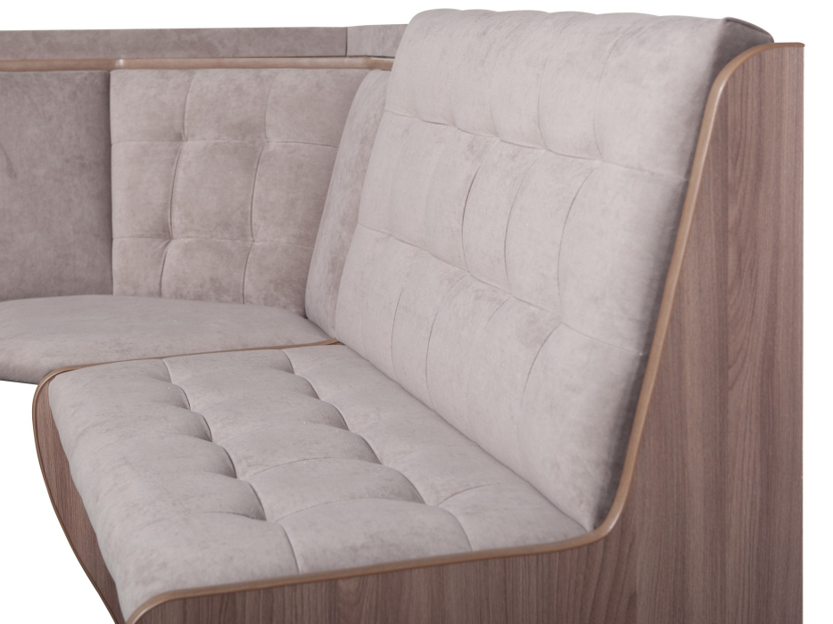 Кухонные уголки, Кухонный уголок Стиль 1Л (со столом СТ-2У) Ясень шимо темный / велюр