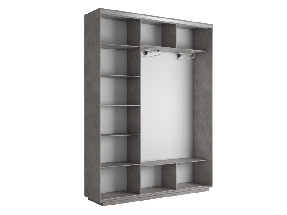 Шкафы-купе 3-х дверные, Шкаф-купе Экспресс 3-х дверный Фотопечать Квадрат Стекла 180х45х220