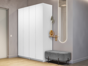 Распашной шкаф Локер 800+800 с ящиками и полками слева