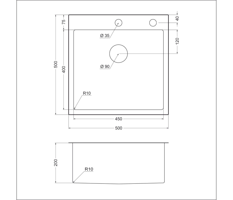Кухонные мойки, Мойка универсального монтажа EMB-117A PVD Nano