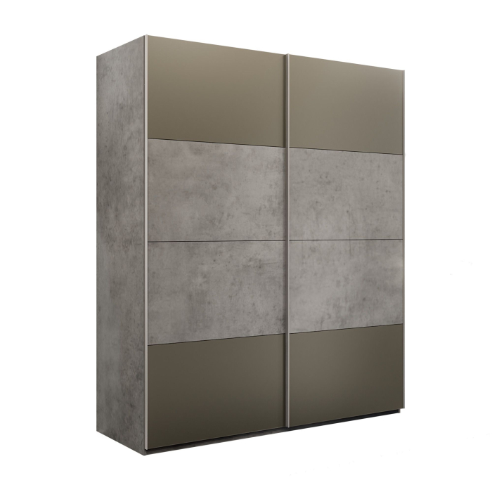 Шкафы-купе 2-х дверные, Шкаф-купе Эста 2-х дверный ДСП/Стекла хаки/Доводчик 180х66х240