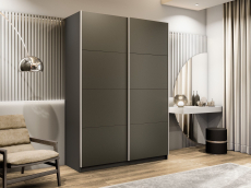Шкафы-купе 2-х дверные, Шкаф-купе Прайм 2-х дверный Стекла хаки/Доводчики 140х57х230