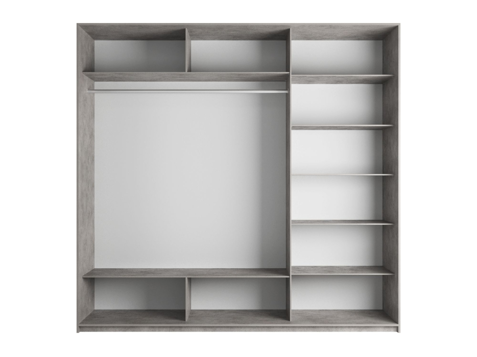 Шкафы-купе 3-х дверные, Шкаф-купе Прайм 3-х дверный Стекла белые/ДСП/Доводчики 180х57х230