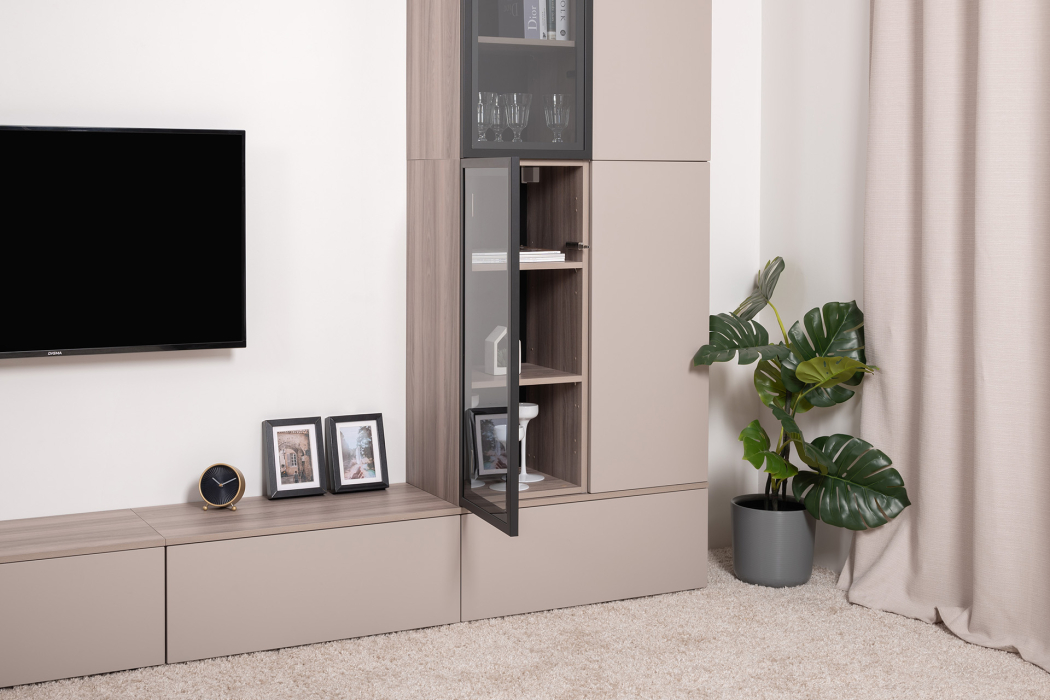 Настенные полки, Шкаф-витрина навесной Роквуд 16.322.02