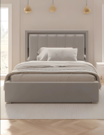 Мягкая кровать, Кровать Валенсия с подъемным механизмом 140х200 см велюр, серебро