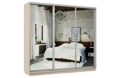 Шкаф-купе Премьер 57 ясень шимо светлый