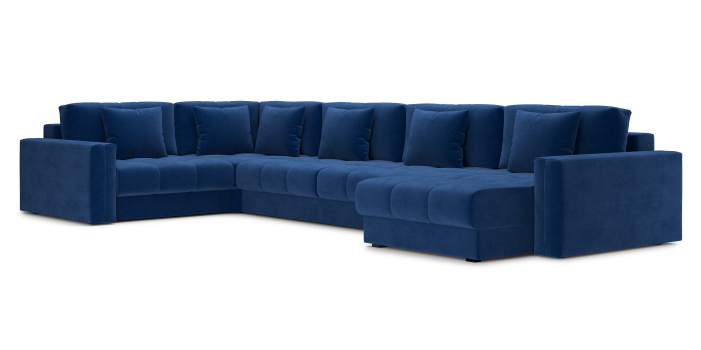 Диваны угловые в гостиную, Диван П-образный Кастел