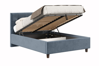 Кровать Турин 1400 с подъёмным механизмом, велюр