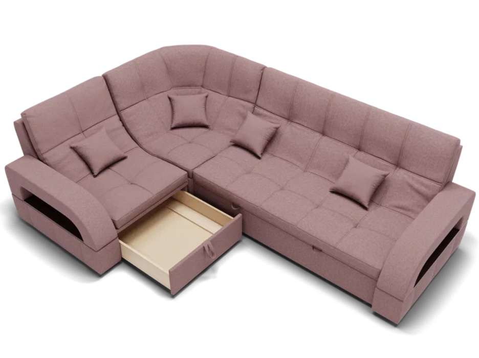 Диваны угловые в гостиную, Модульный диван Майами-3,микровелюр,антивандальная и водостойкая ткань,венеция