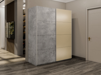 Шкаф-купе Эста 2-х дверный ДСП/Стекла фисташка/Доводчик 200х66х240