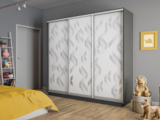 Шкафы-купе 3-х дверные, Шкаф-купе Экспресс 3-х дверный Фотопечать Ленты Стекла 240х60х220