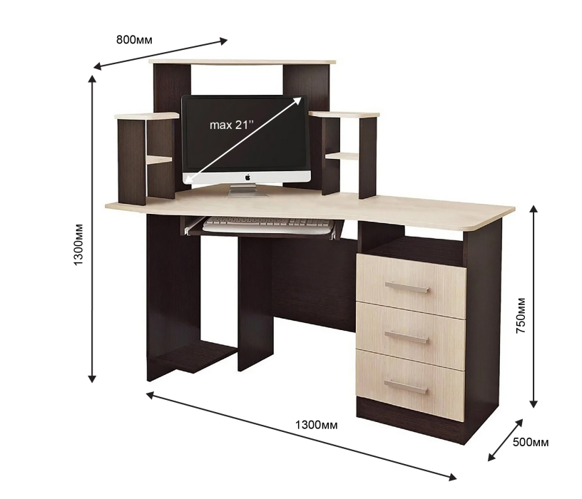 Детские столы, Компьютерный стол Каспер