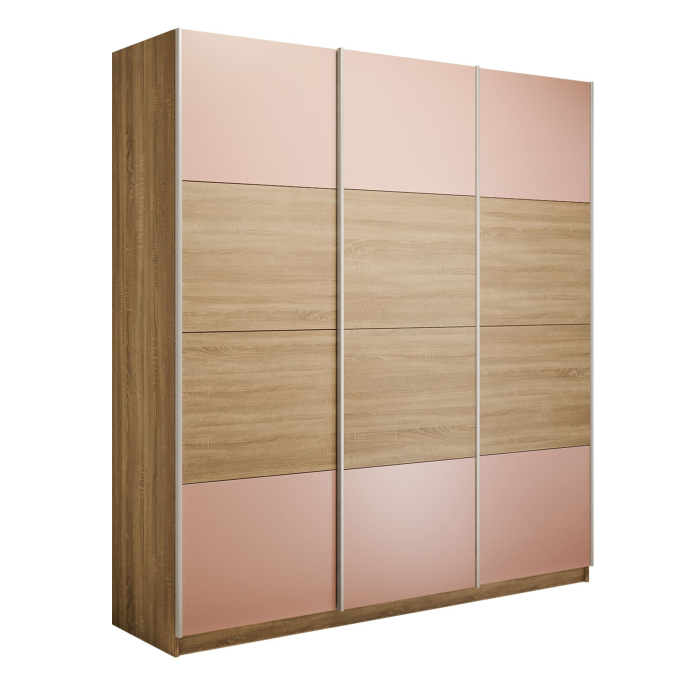 Шкафы-купе 3-х дверные, Шкаф-купе Эста 3-х дверный ДСП/Стекла пудра/Доводчик 300х66х240