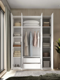 Шкаф для одежды распашной с ящиками 4-х дверный, София, 2200х1600х520 мм