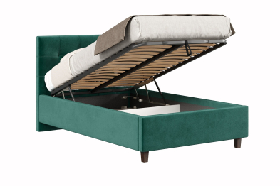 Кровать Турин 1200 с подъёмным механизмом, велюр